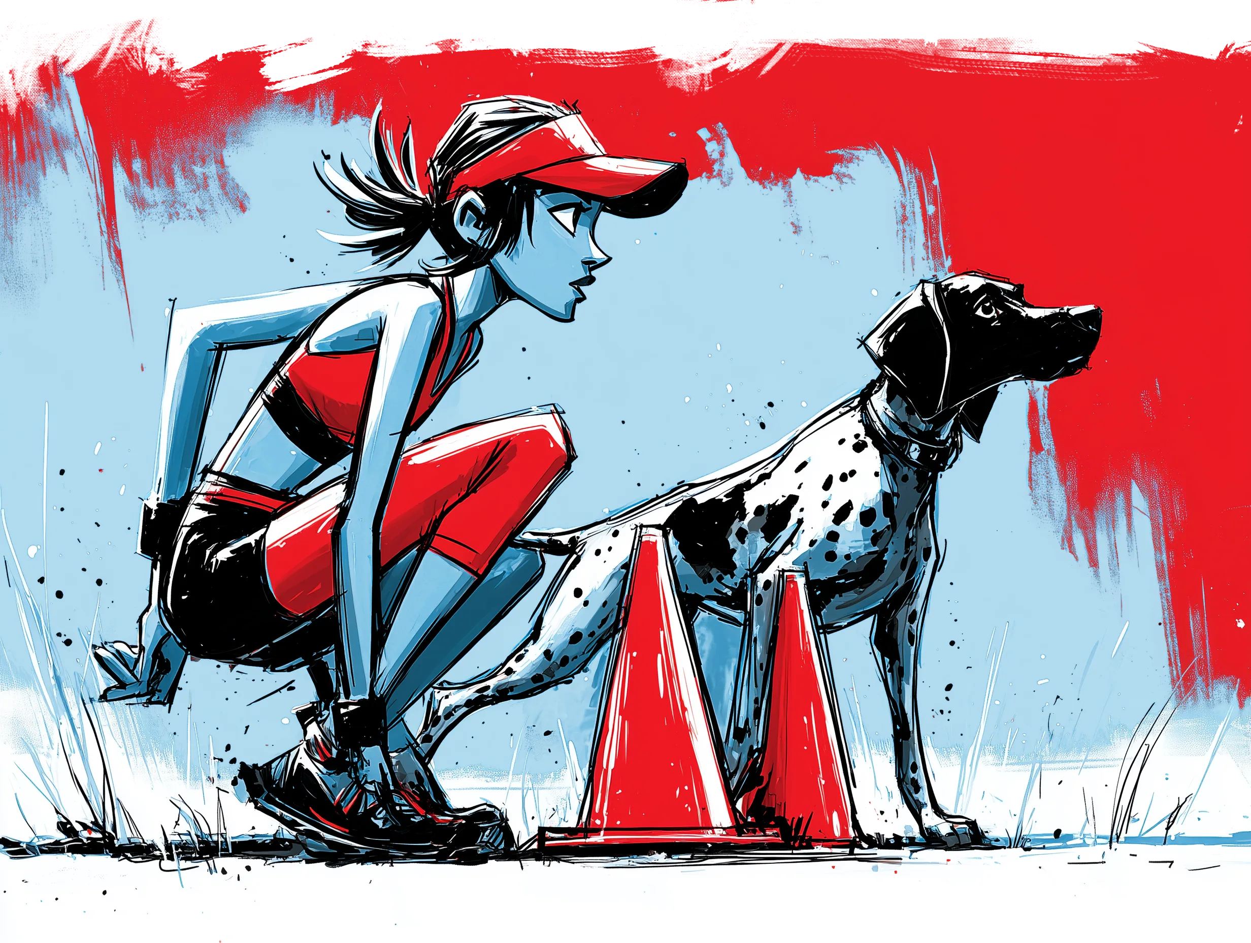 Person building a dog routine